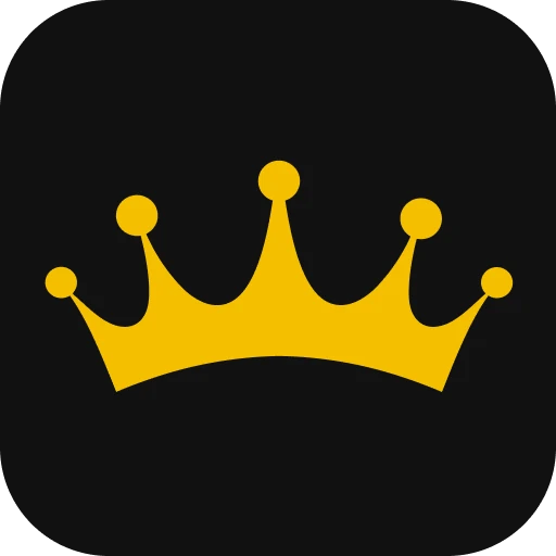 Golden Crown app icon with golden crown on black background