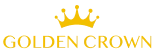 Golden Crown logo with crown symbol on white background